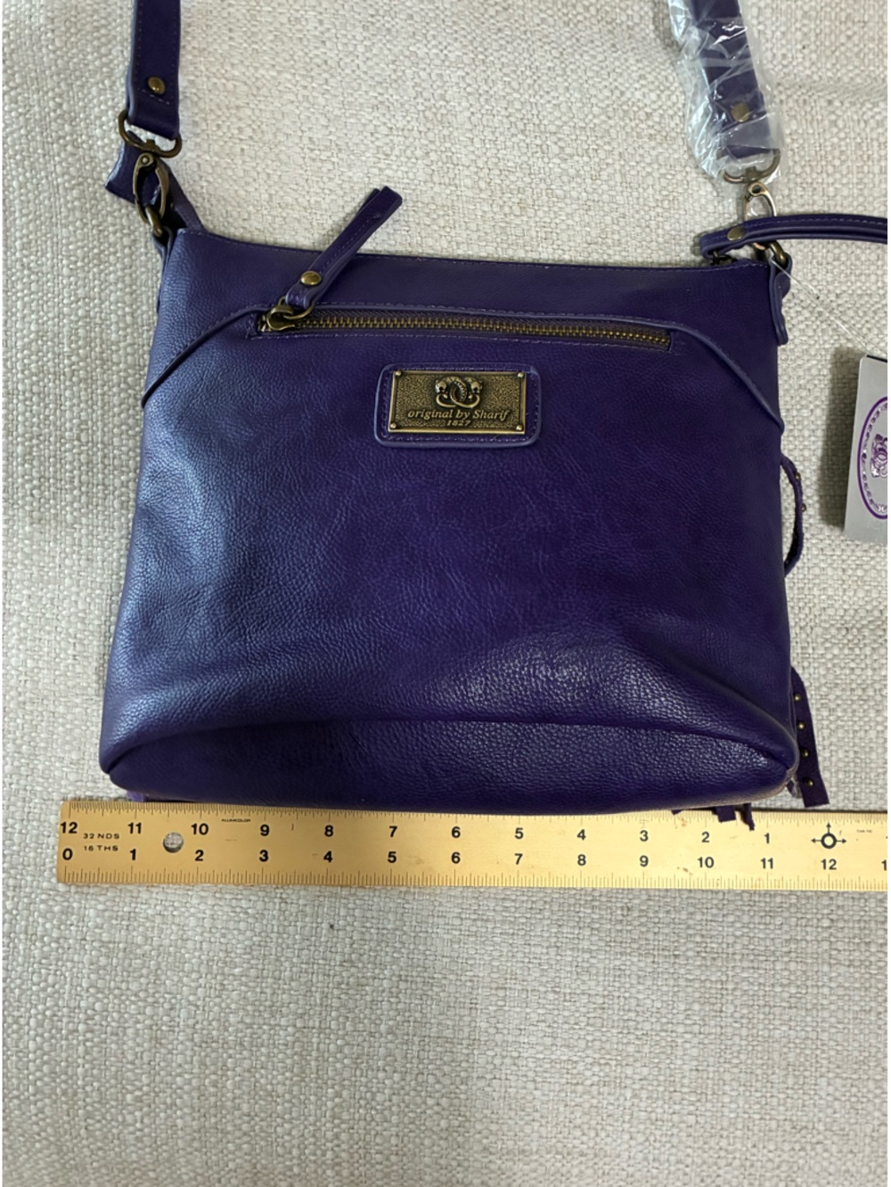 Sharif NWT Purple Crossbody Bag w/Suede Studded Fringe - Picture 8 of 14